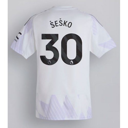 Manchester United Benjamin Sesko #30 Udebanetrøje 2025-26 Kortærmet